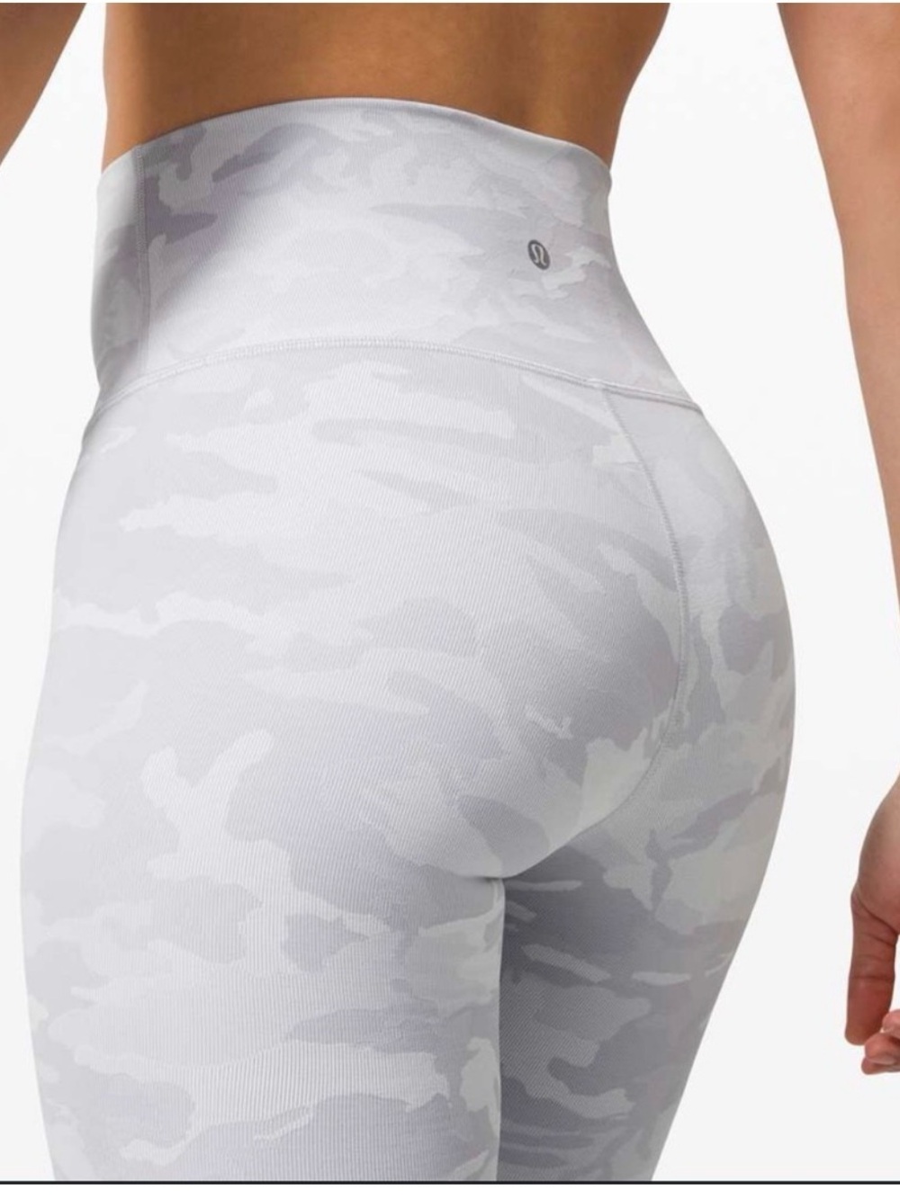 lululemon athletica High-Rise Camo Seamless Leggings in Light Gray and White